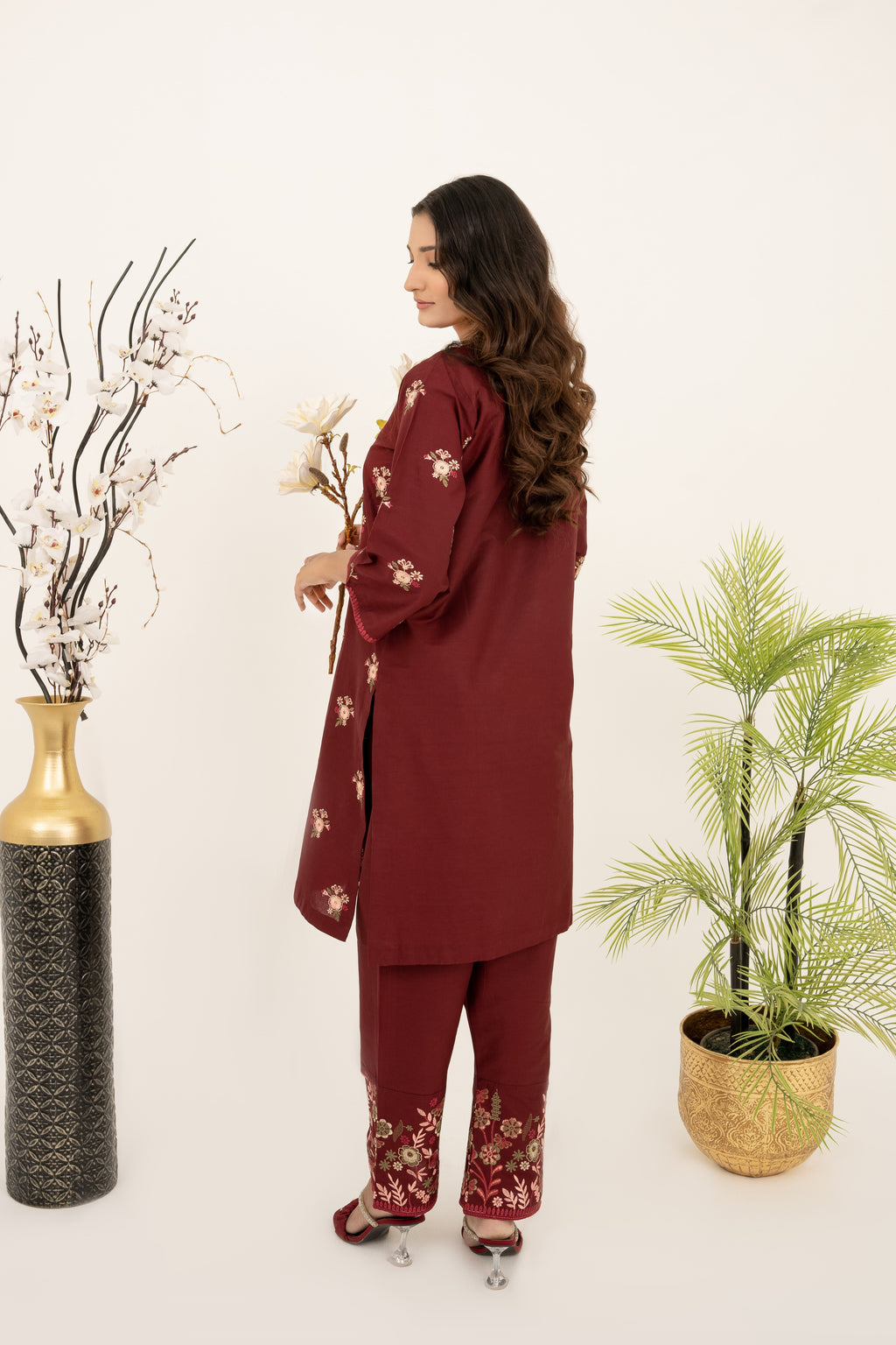Ruby Mist 2Pc - Embroidered Cambric Cotton Pret