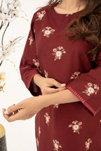 Ruby Mist 2Pc - Embroidered Cambric Cotton Pret