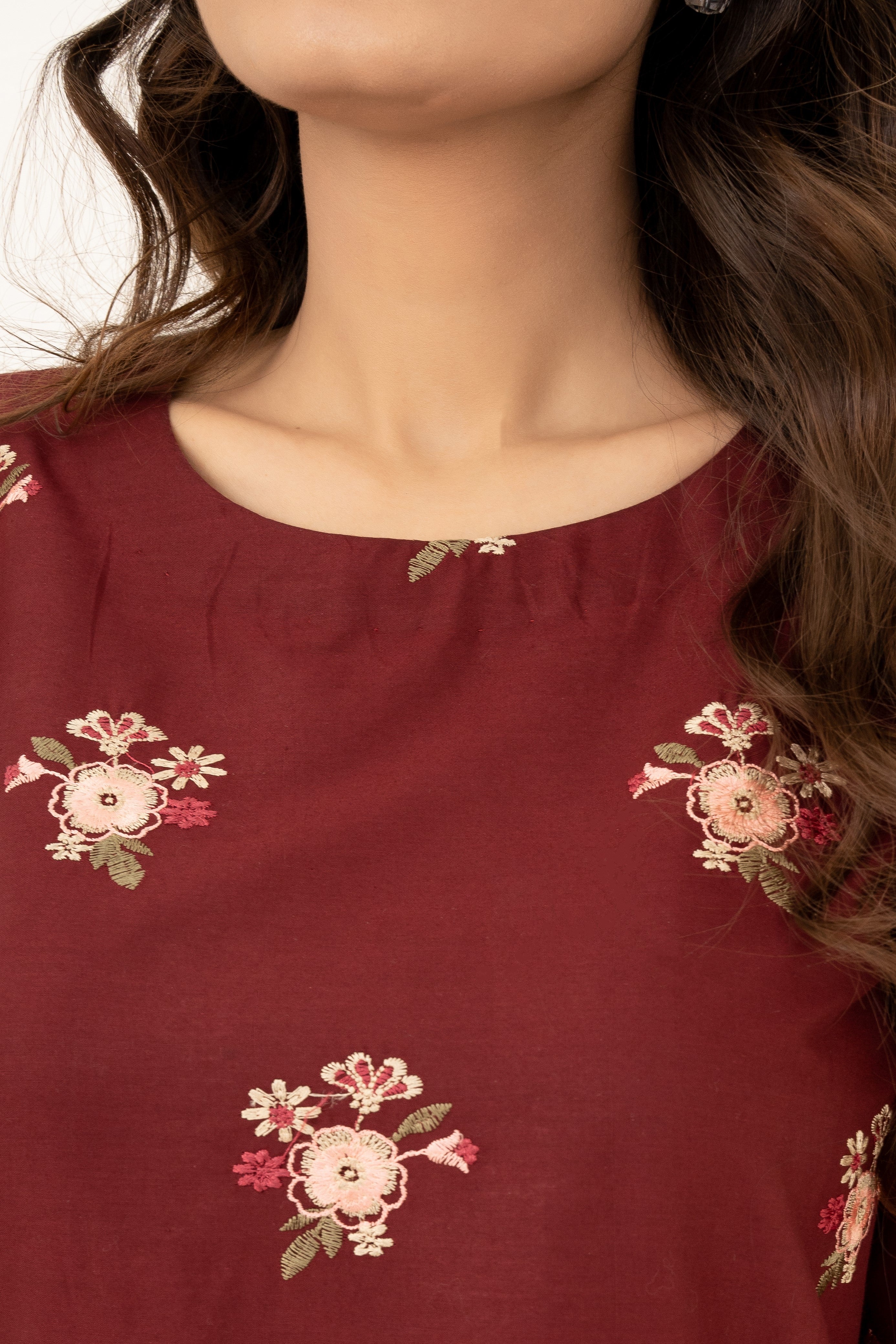 Ruby Mist 2Pc - Embroidered Cambric Cotton Pret