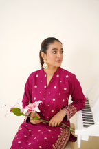 Mulberry 2Pc - Embroidered Cambric Cotton Pret