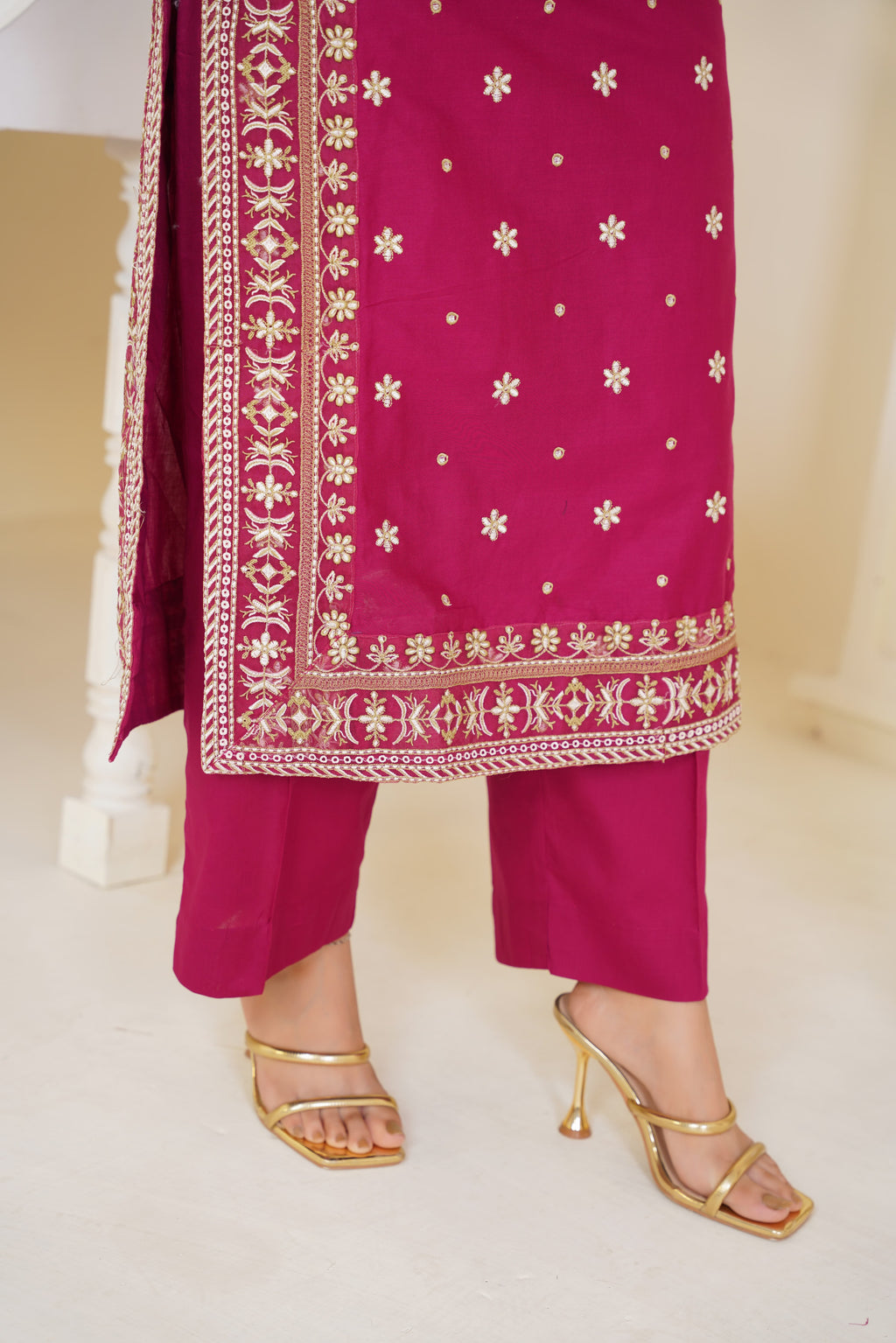 Mulberry 2Pc - Embroidered Cambric Cotton Pret
