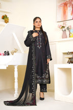 Eclipse 3Pc - Embroidered Cambric Cotton Pret