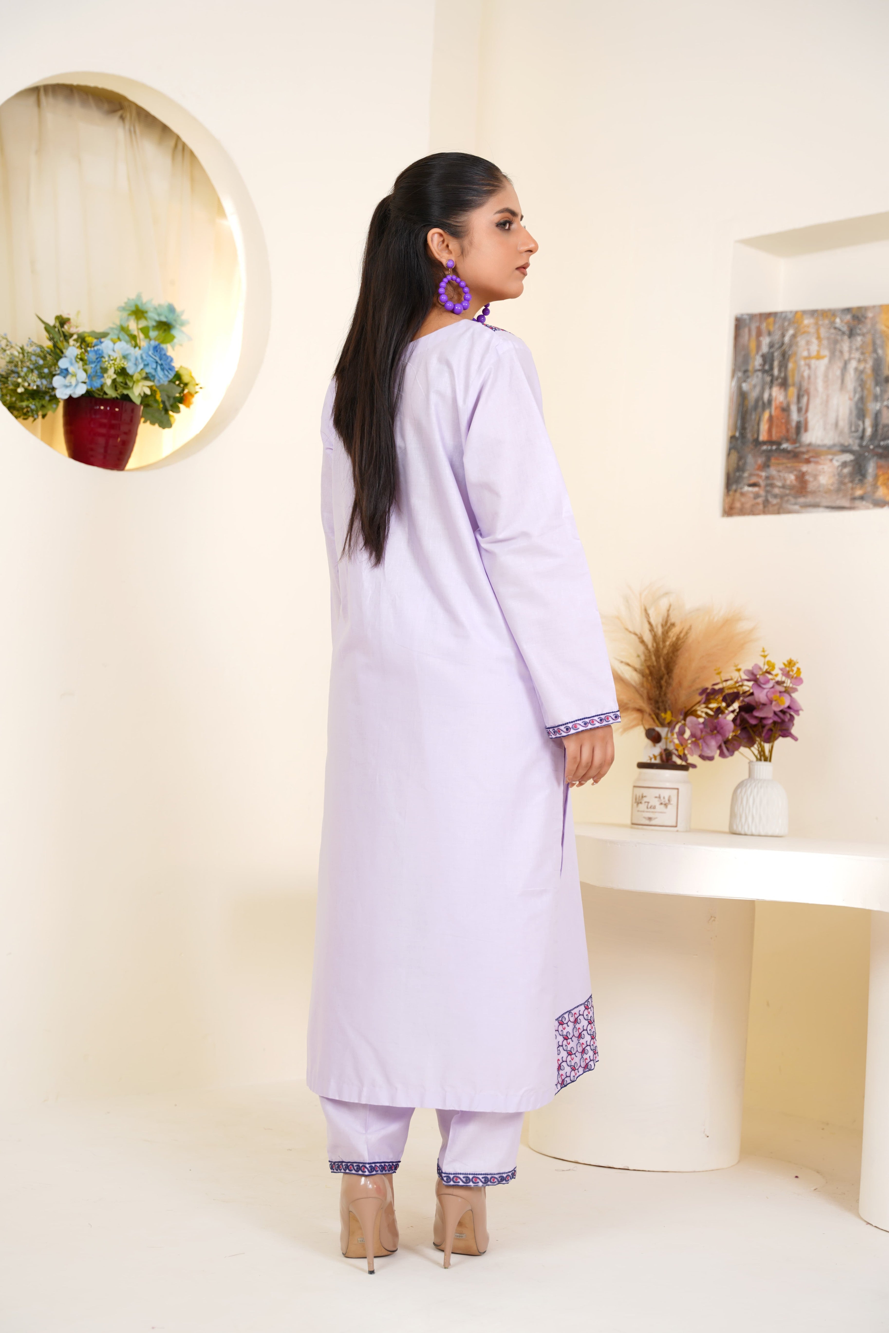 Velora 2Pc - Embroidered Cambric Cotton Pret