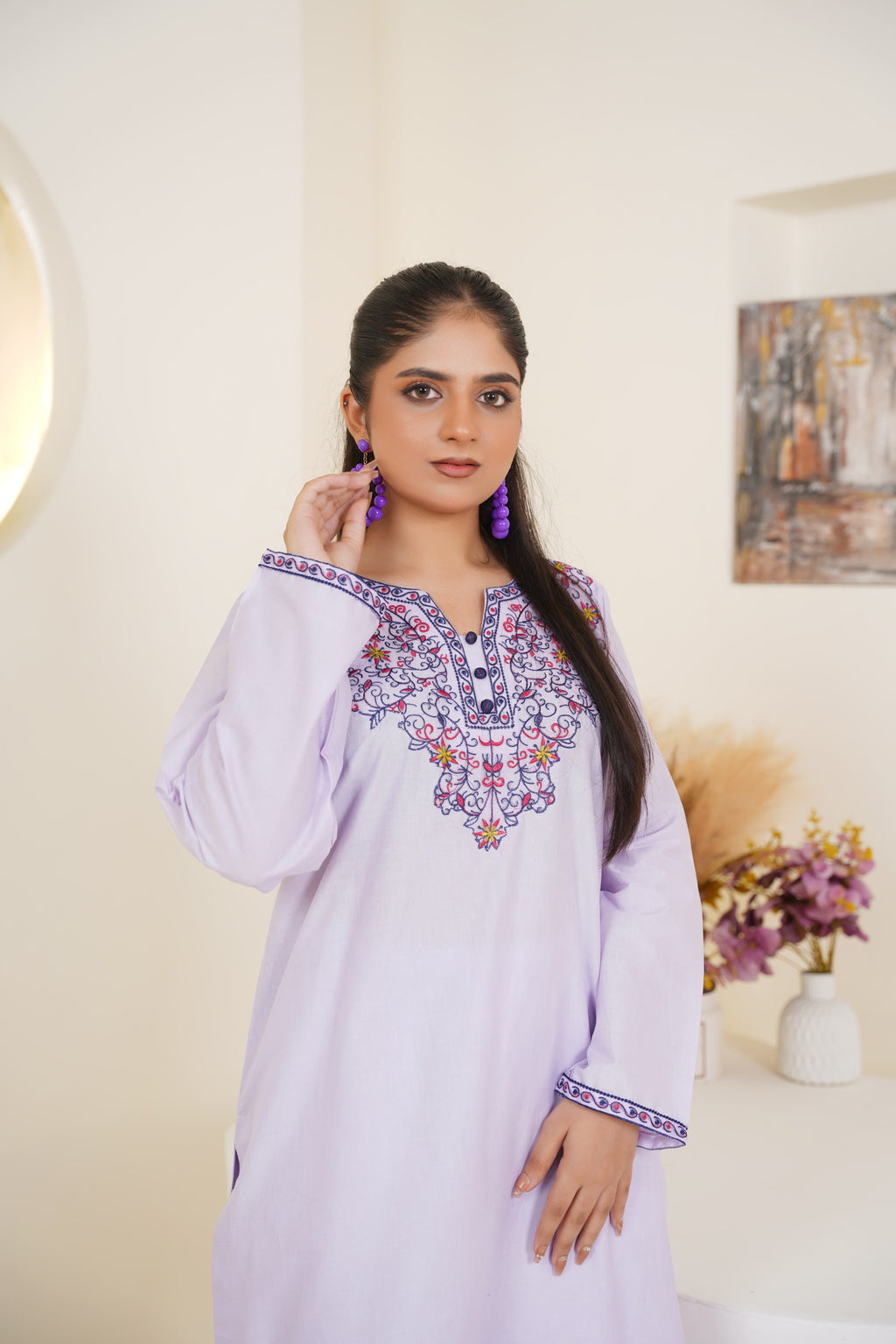 Velora 2Pc - Embroidered Cambric Cotton Pret
