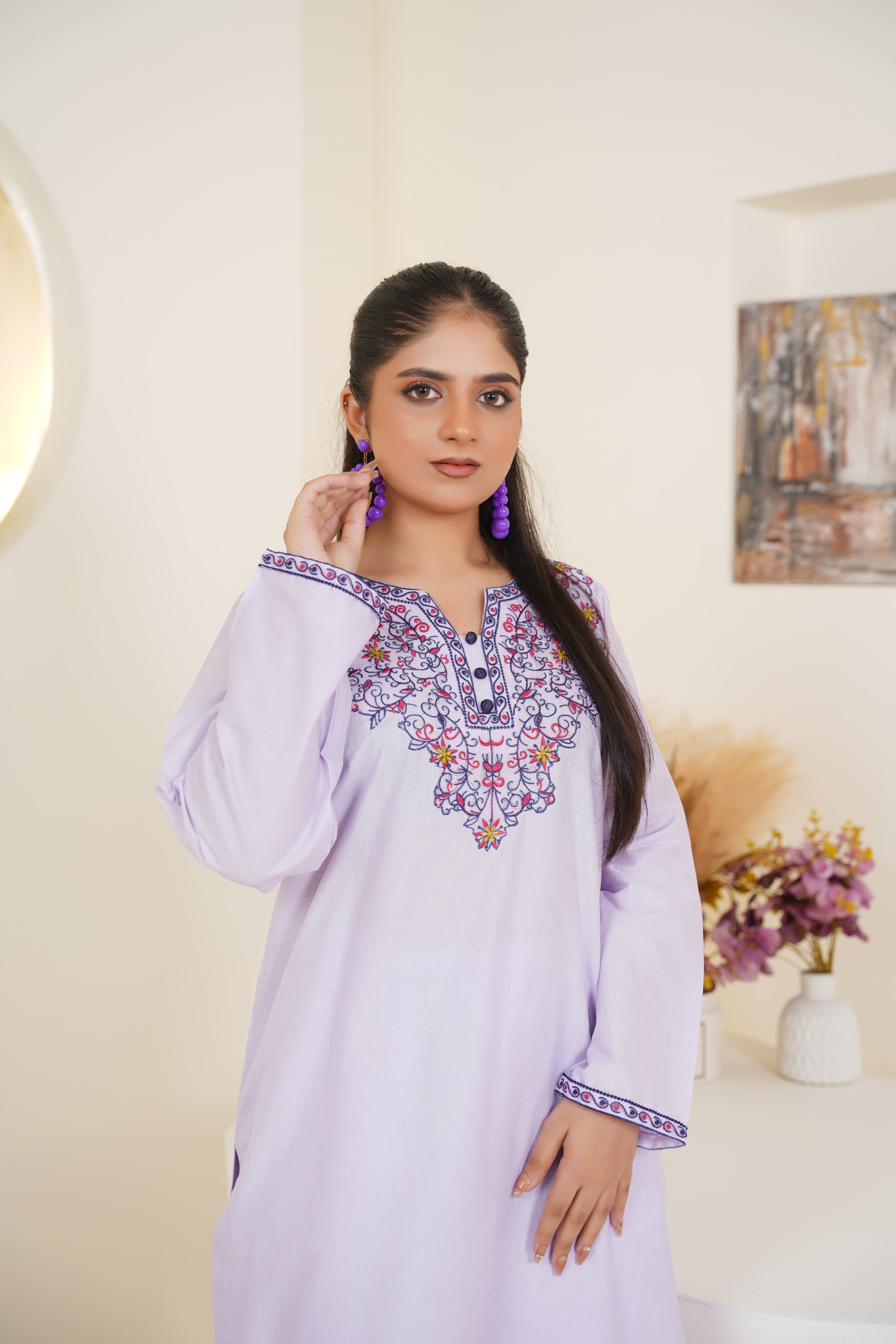 Velora 2Pc - Embroidered Cambric Cotton Pret