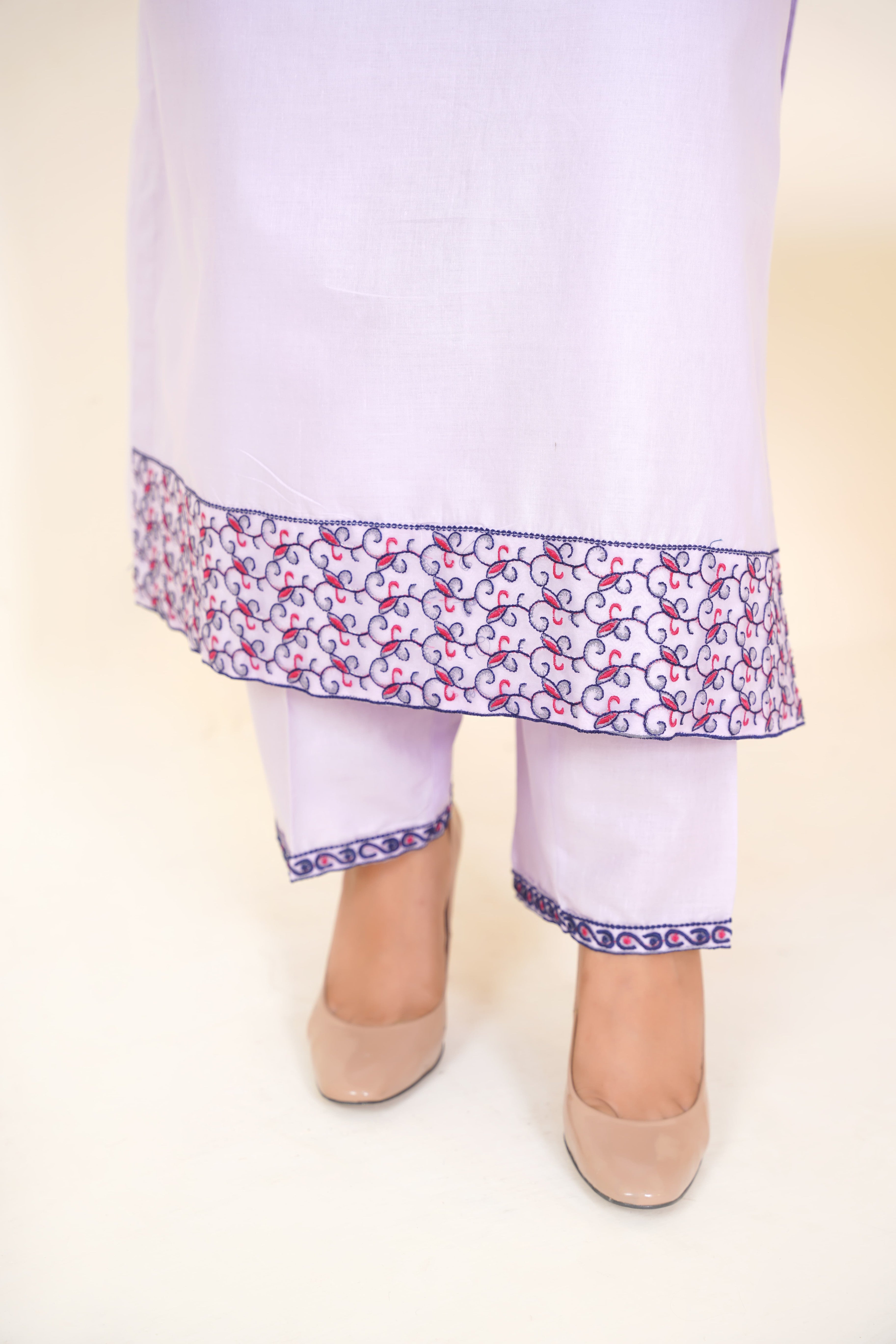 Velora 2Pc - Embroidered Cambric Cotton Pret