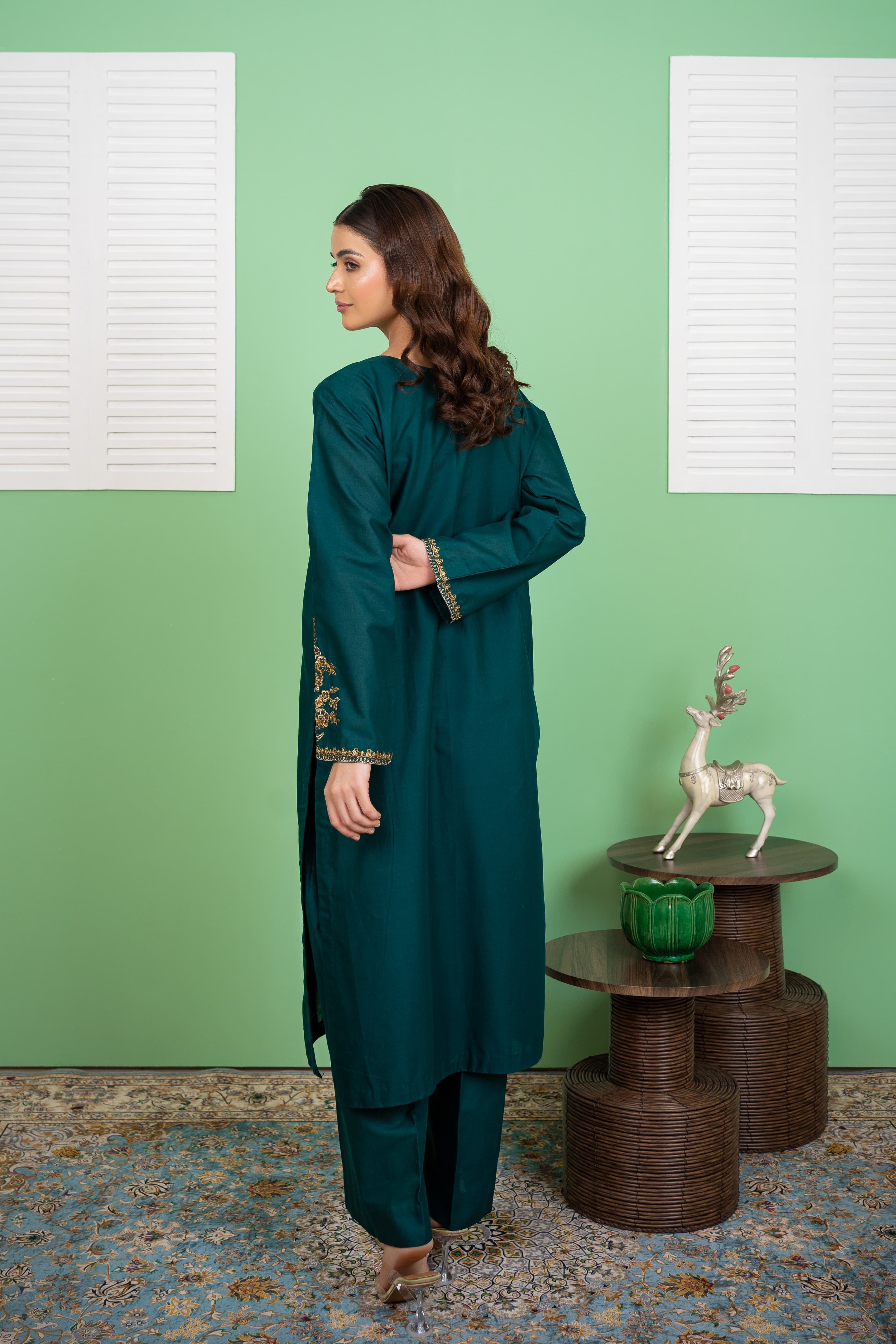 Sea Light 2Pc - Embroidered Cambric Cotton Pret