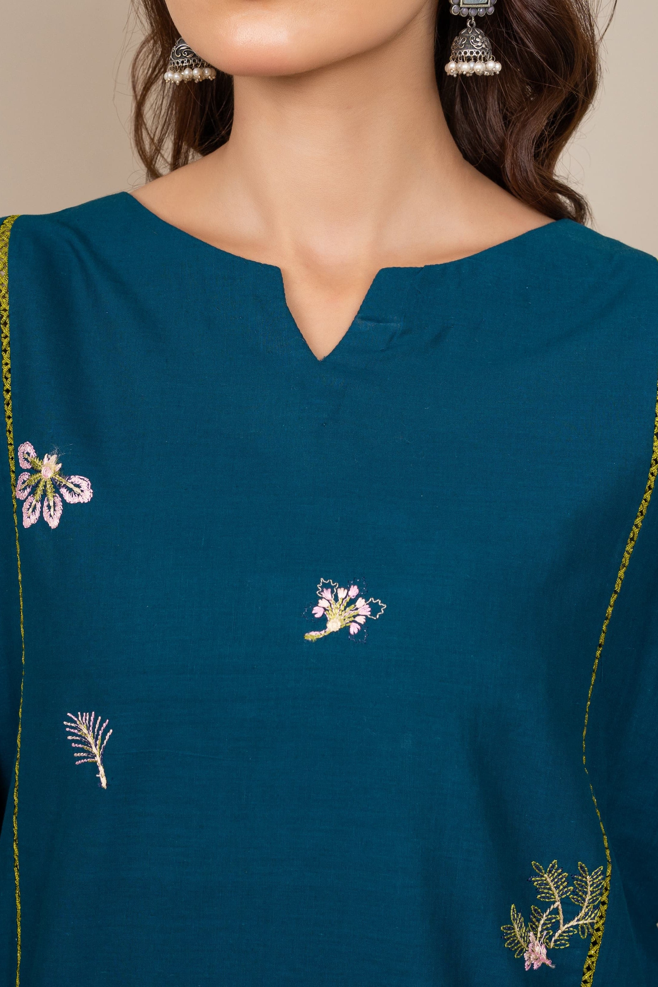Winter Whisper 2Pc - Embroidered Cambric Cotton Pret