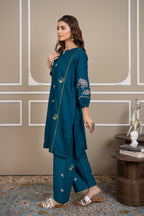 Winter Whisper 2Pc - Embroidered Cambric Cotton Pret