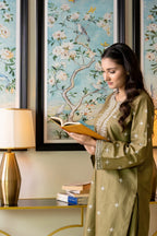 Marigold 2Pc - Embroidered Cambric Cotton Pret